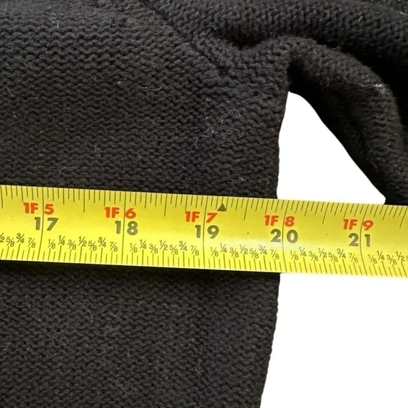 GAP Black Cable Knit Crewneck Sweater Maternity Women’s Medium - Picture 6 of 12